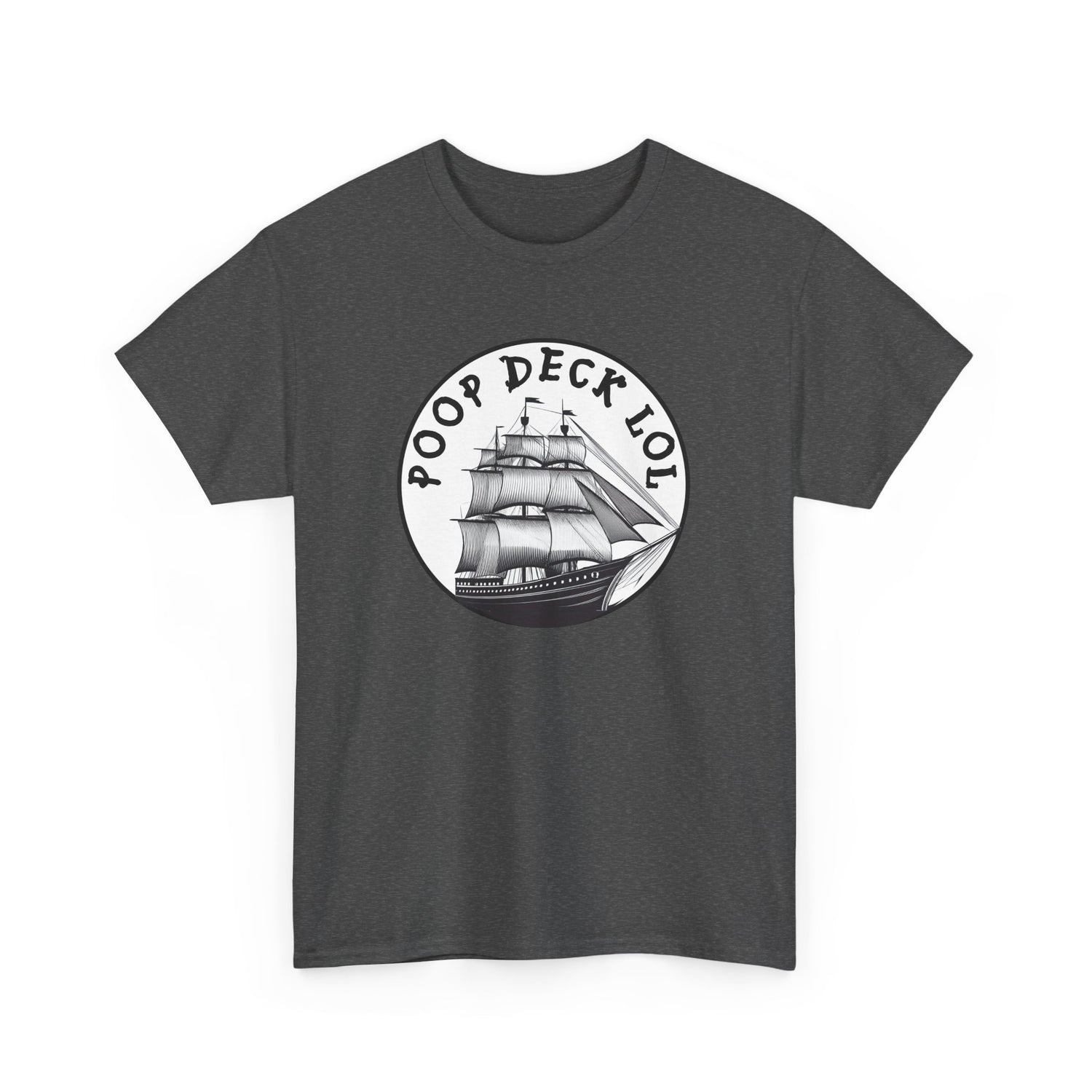 Poop Deck LOL Funny Pirate Ship T-Shirt | Nautical Bathroom Humor Tee