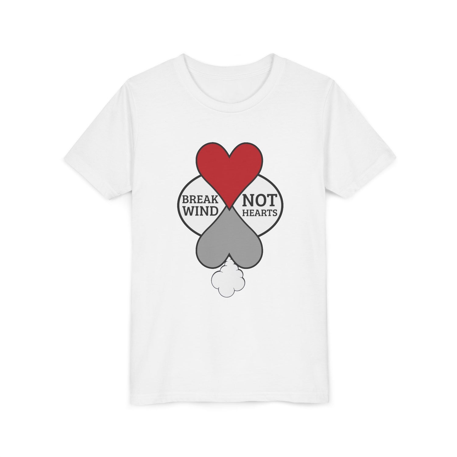 "Break Wind, Not Hearts" Youth Graphic Tee - Kneeslappery.com