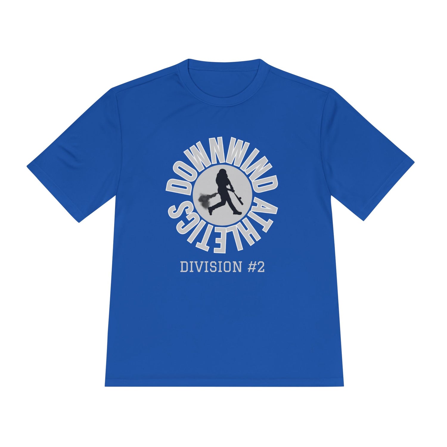 Downwind Athletics Division #2 Moisture-Wicking Tee – Baseball & Bathroom Humor Double Play