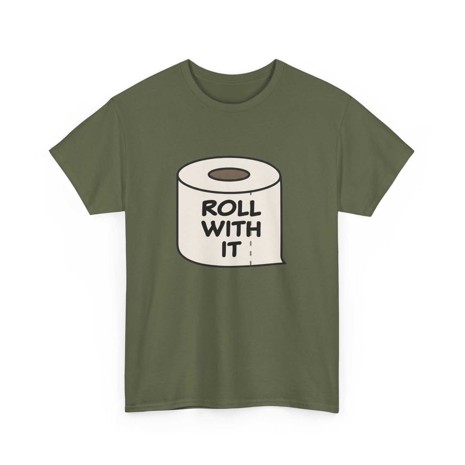 Roll With It Unisex Heavy Cotton Tee | Funny Graphic T-Shirt, Toilet Humor Shirt