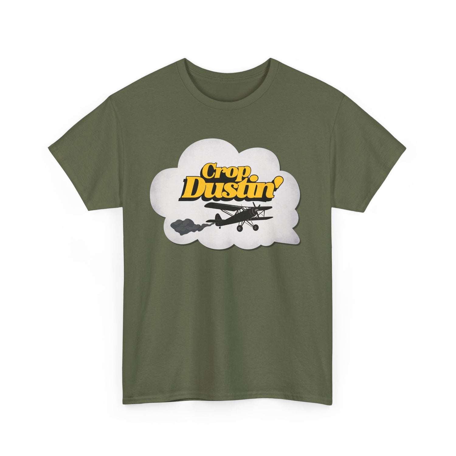 Crop Dusting Unisex Heavy Cotton Tee | Funny Graphic T-Shirt, Toilet Humor Fart Shirt
