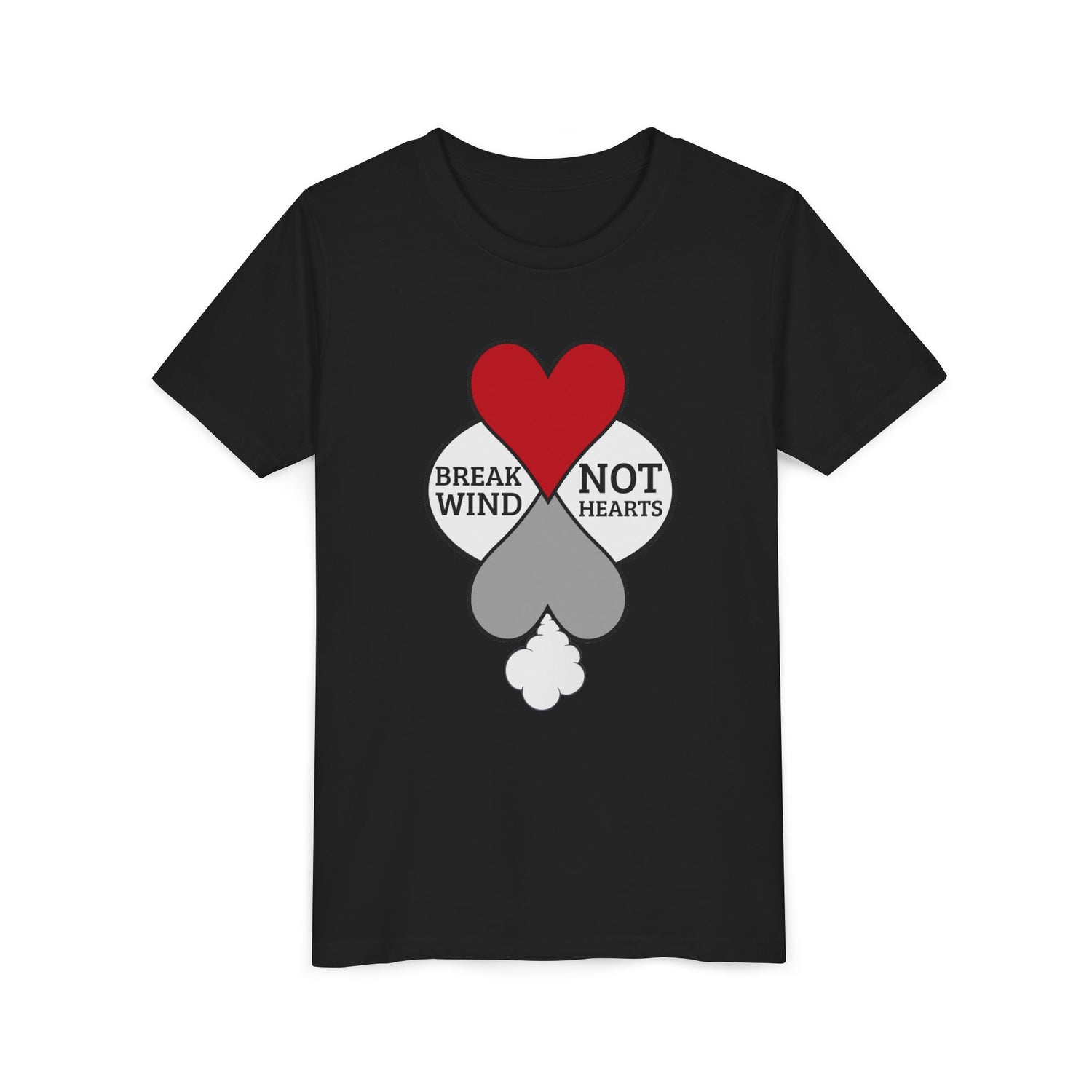 "Break Wind, Not Hearts" Youth Graphic Tee - Kneeslappery.com