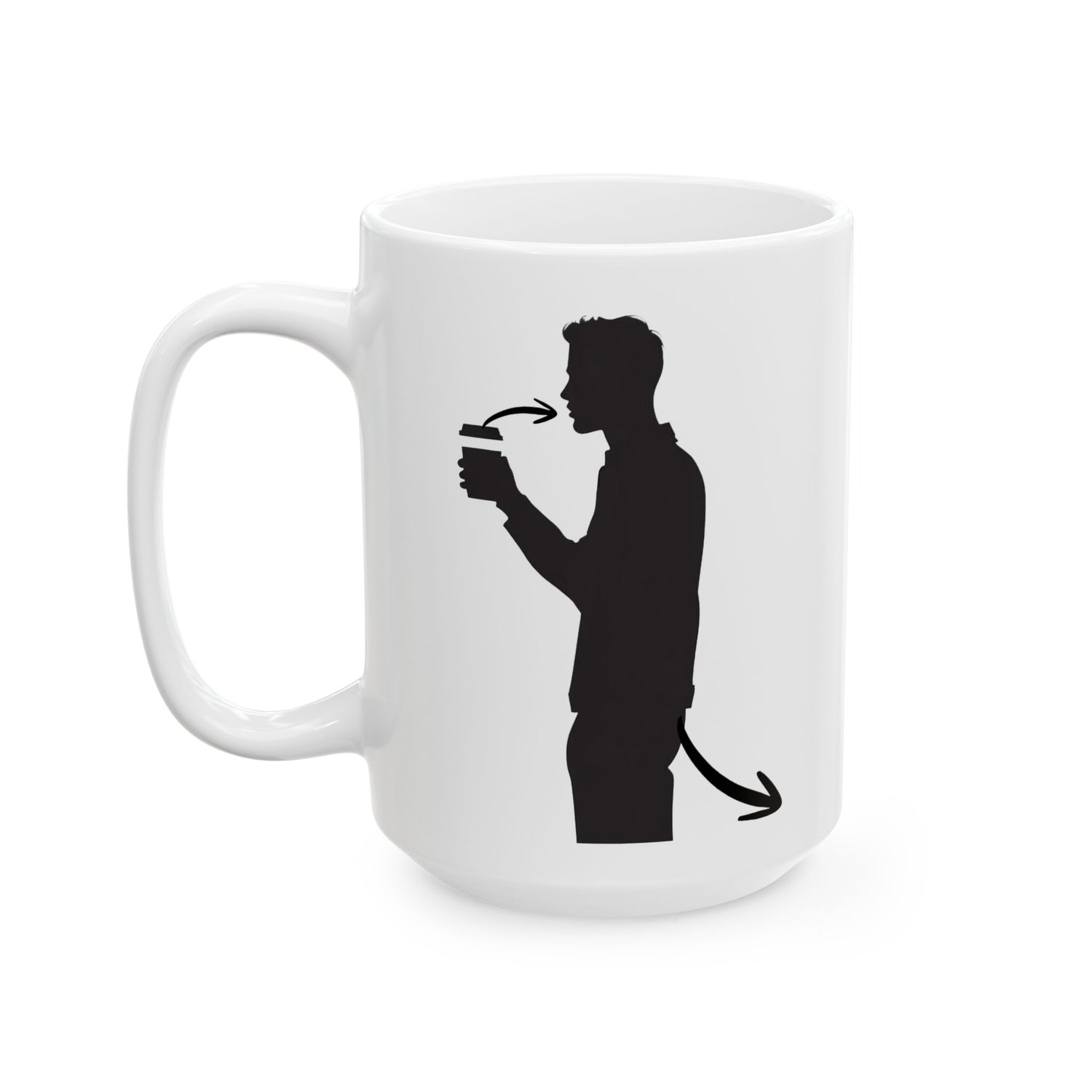Brown In, Brown Out Funny Coffee Mug - Poop Joke