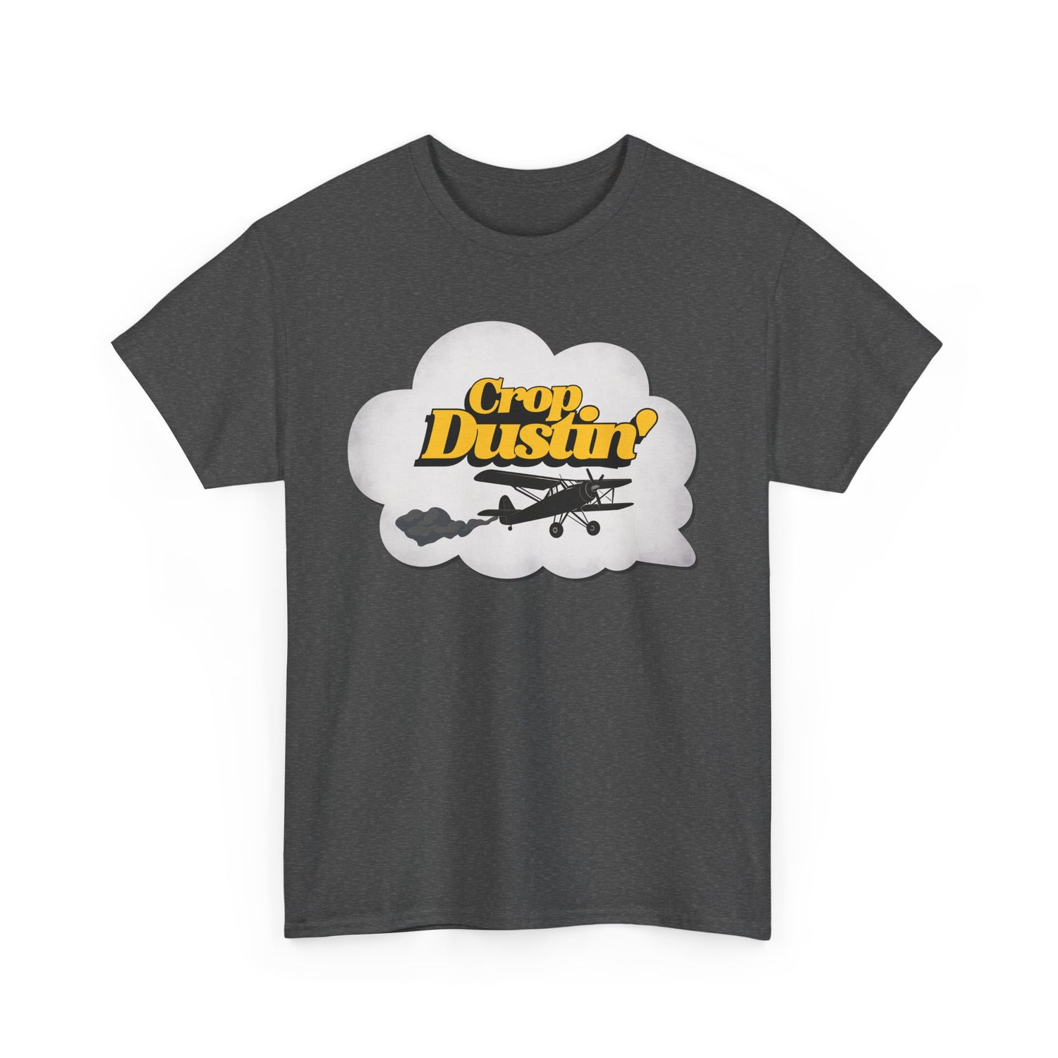 Crop Dusting Unisex Heavy Cotton Tee | Funny Graphic T-Shirt, Toilet Humor Fart Shirt