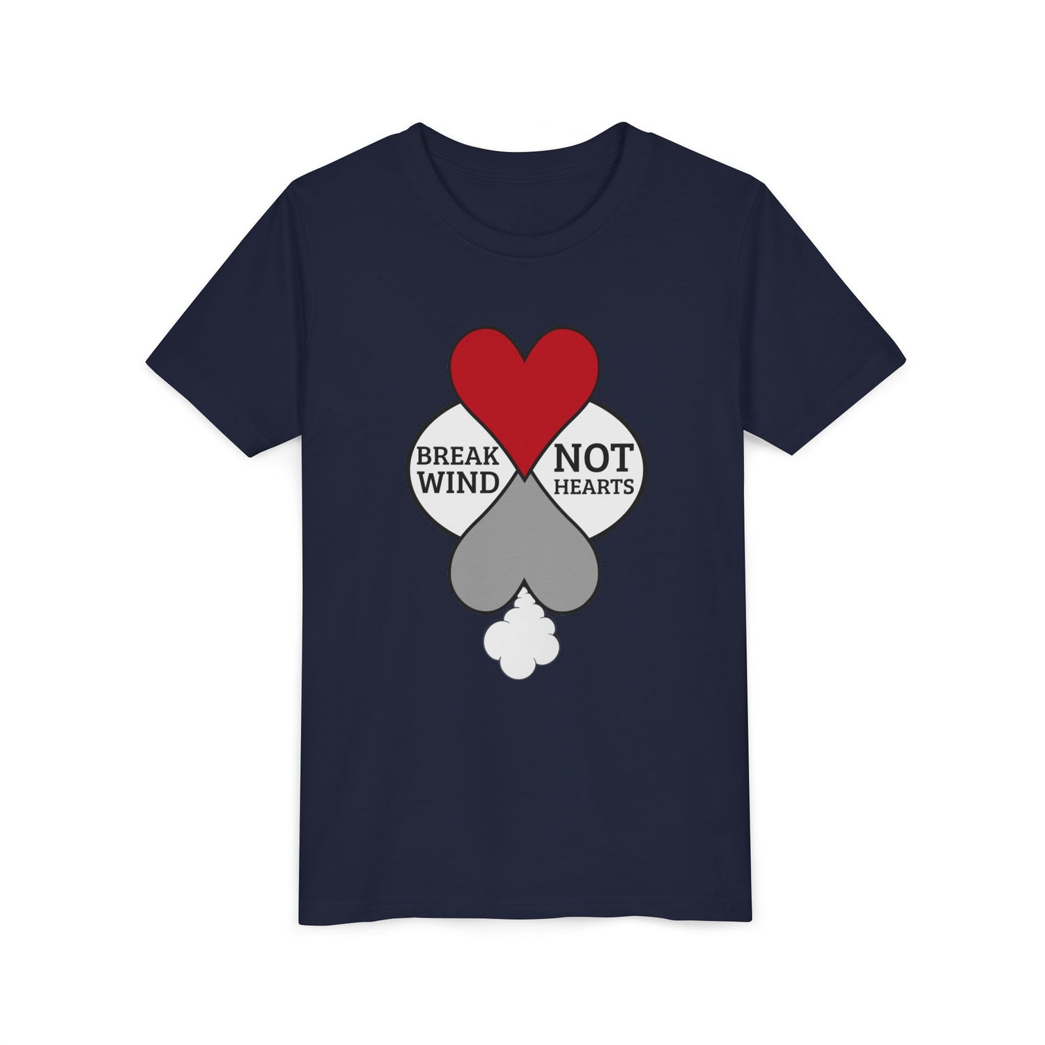 "Break Wind, Not Hearts" Youth Graphic Tee - Kneeslappery.com
