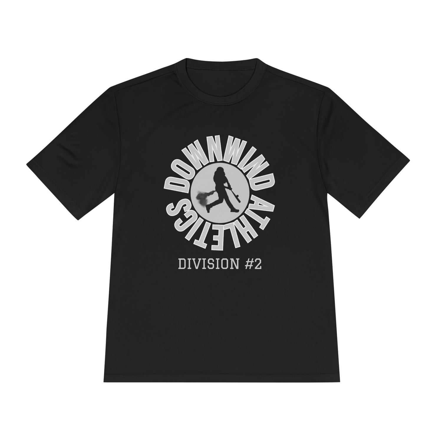 Downwind Athletics Division #2 Moisture-Wicking Tee – Baseball & Bathroom Humor Double Play