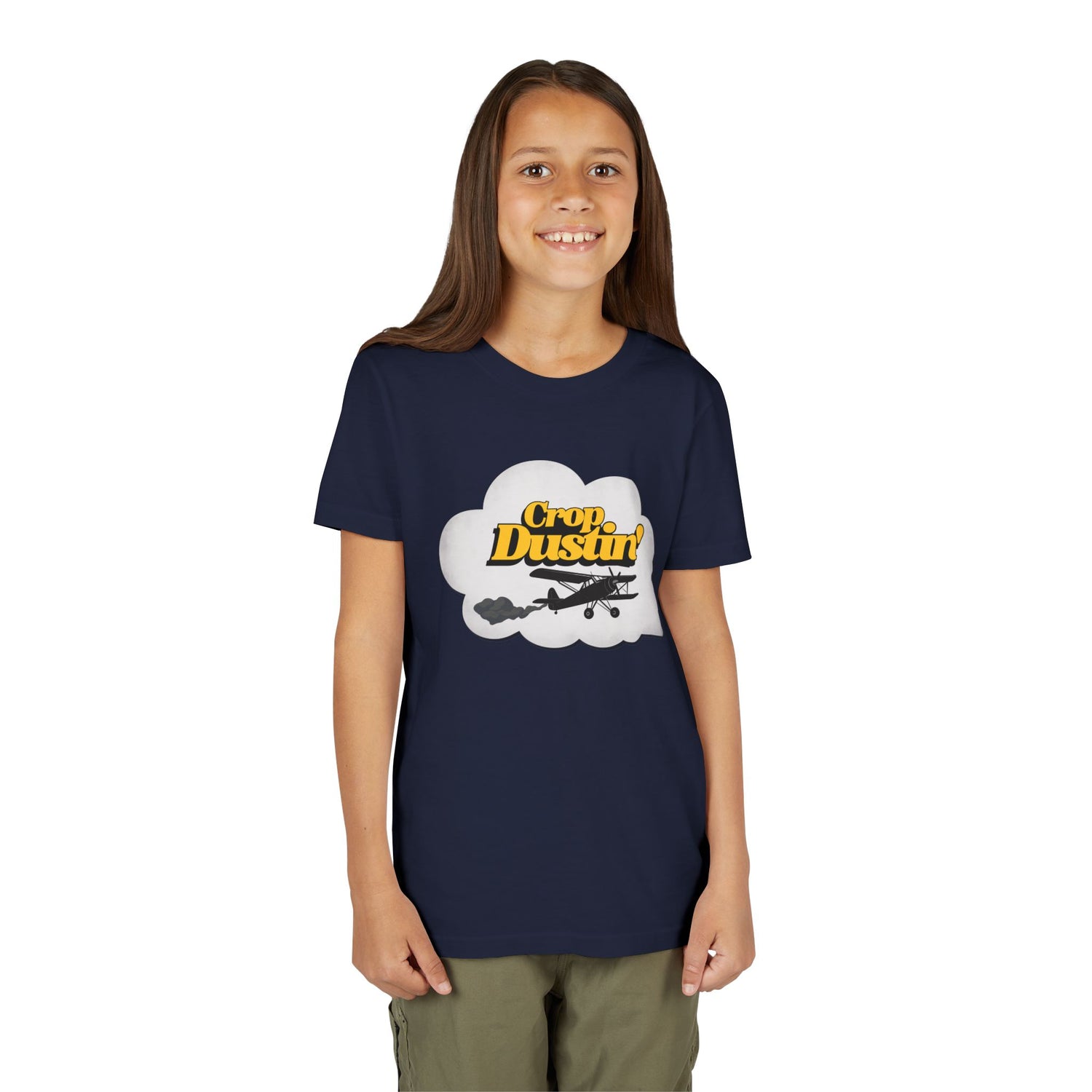 Crop Dusting Youth Tee - Fun Fart Joke Kids Shirt, Perfect Gag Gift for Kids - Kneeslappery.com