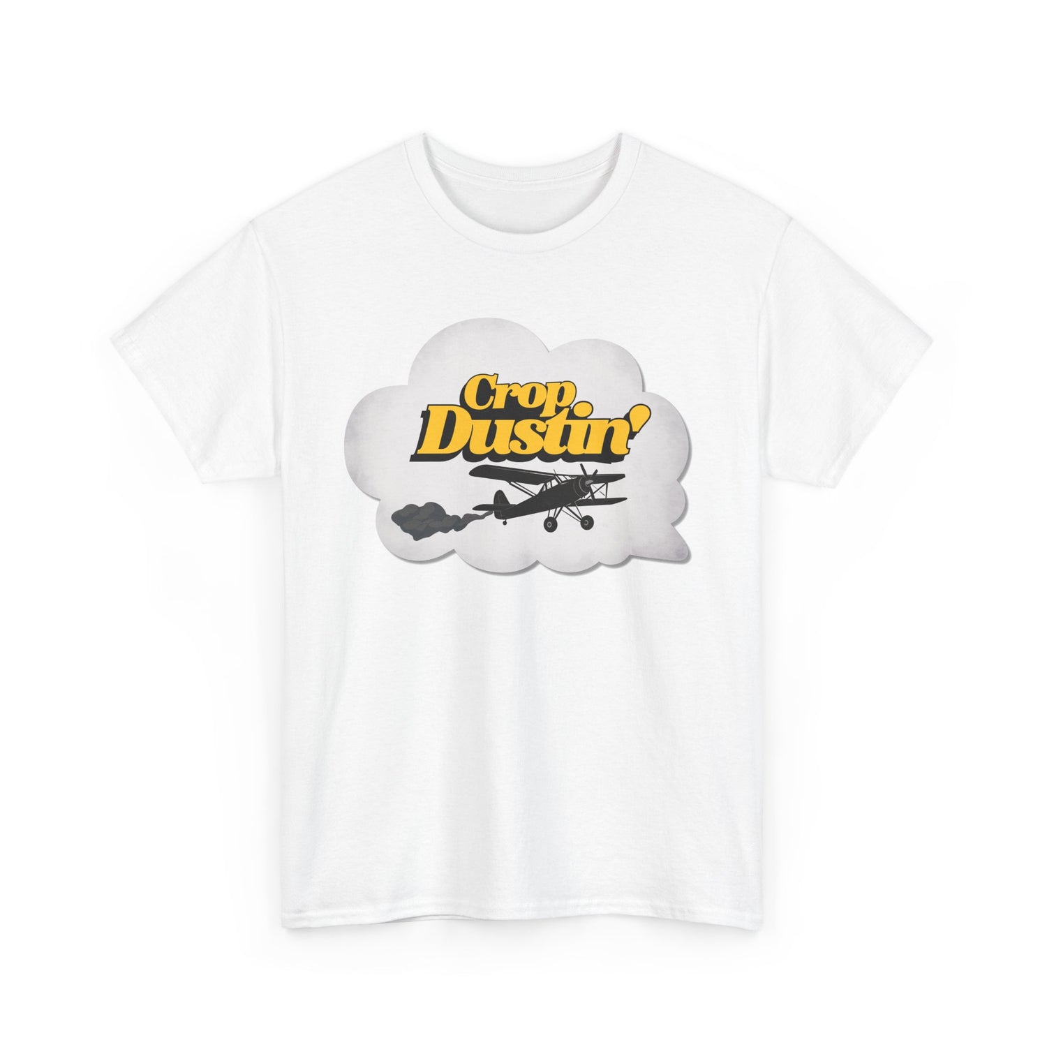 Crop Dusting Unisex Heavy Cotton Tee | Funny Graphic T-Shirt, Toilet Humor Fart Shirt