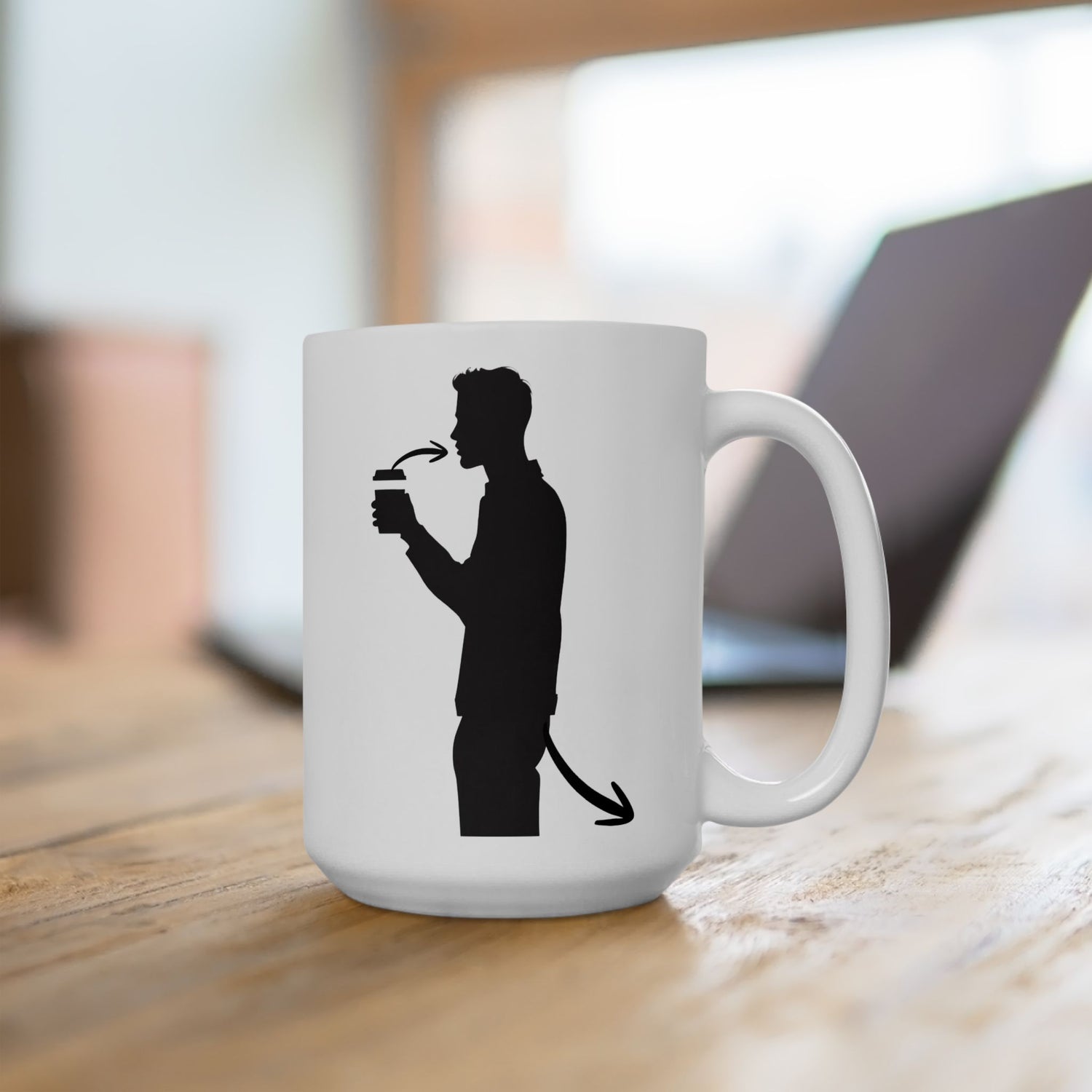 Brown In, Brown Out Funny Coffee Mug - Poop Joke