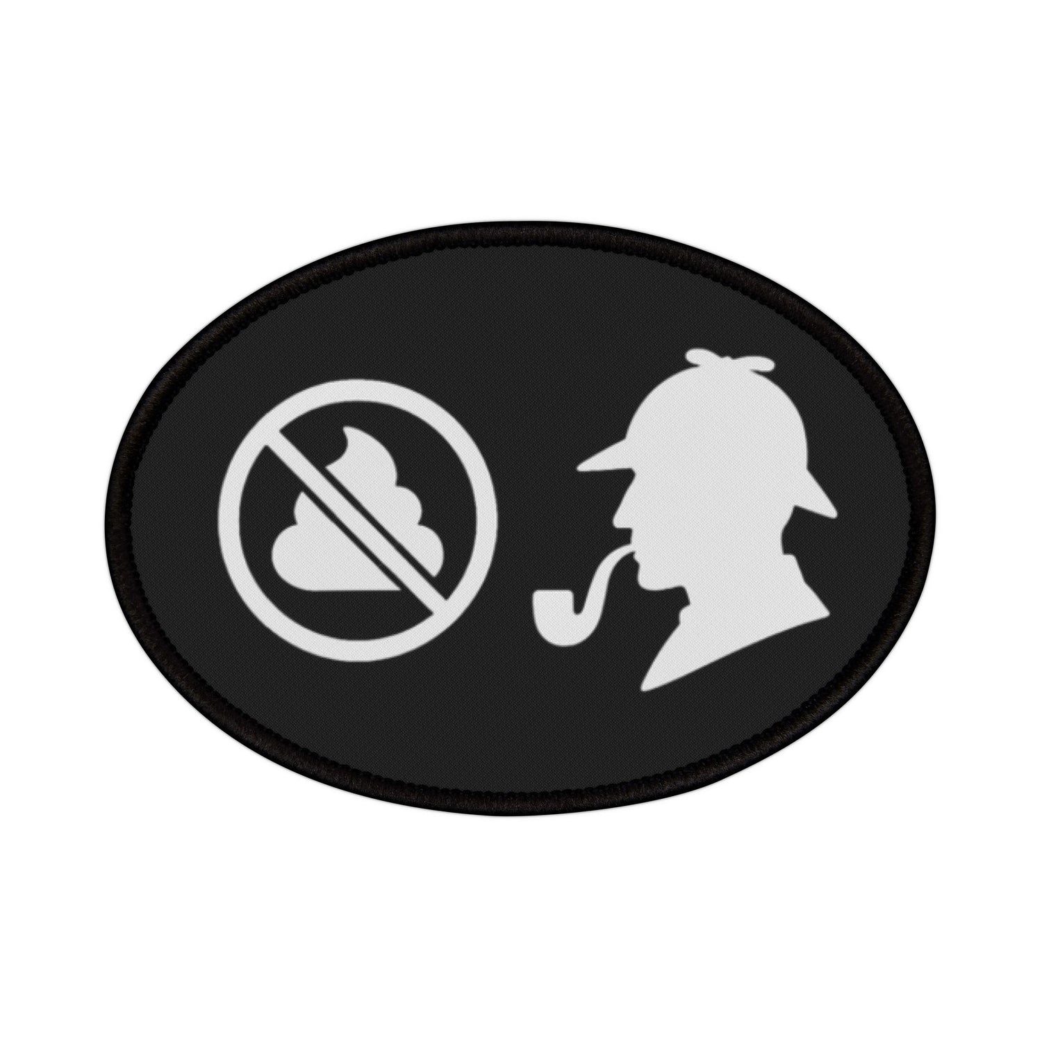 "No S*** Sherlock" Sherlock Holmes Iron-On Patch, Vintage Detective Patch, Funny Patch for Jackets, Sarcastic Embroidered Badge