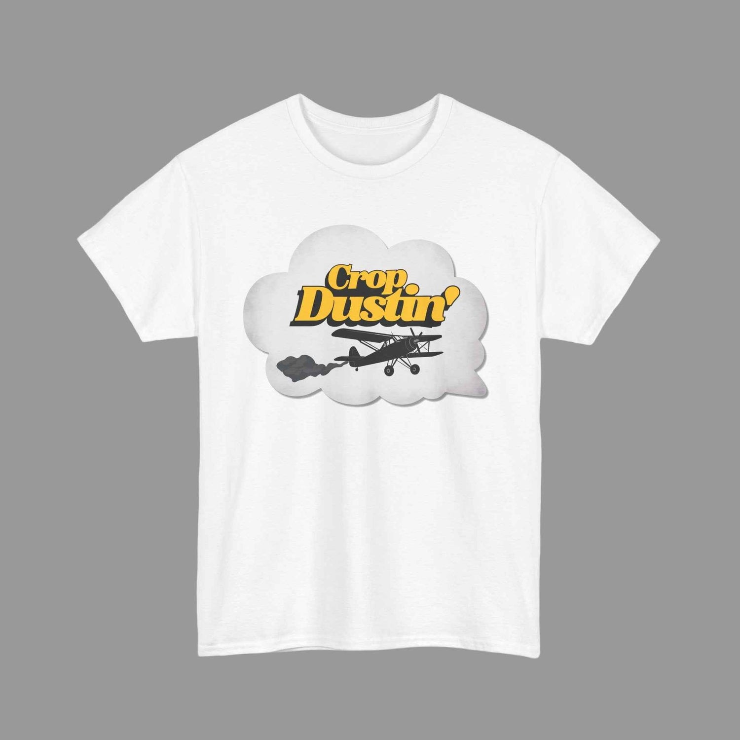 Crop Dusting Unisex Heavy Cotton Tee | Funny Graphic T-Shirt, Toilet Humor Fart Shirt