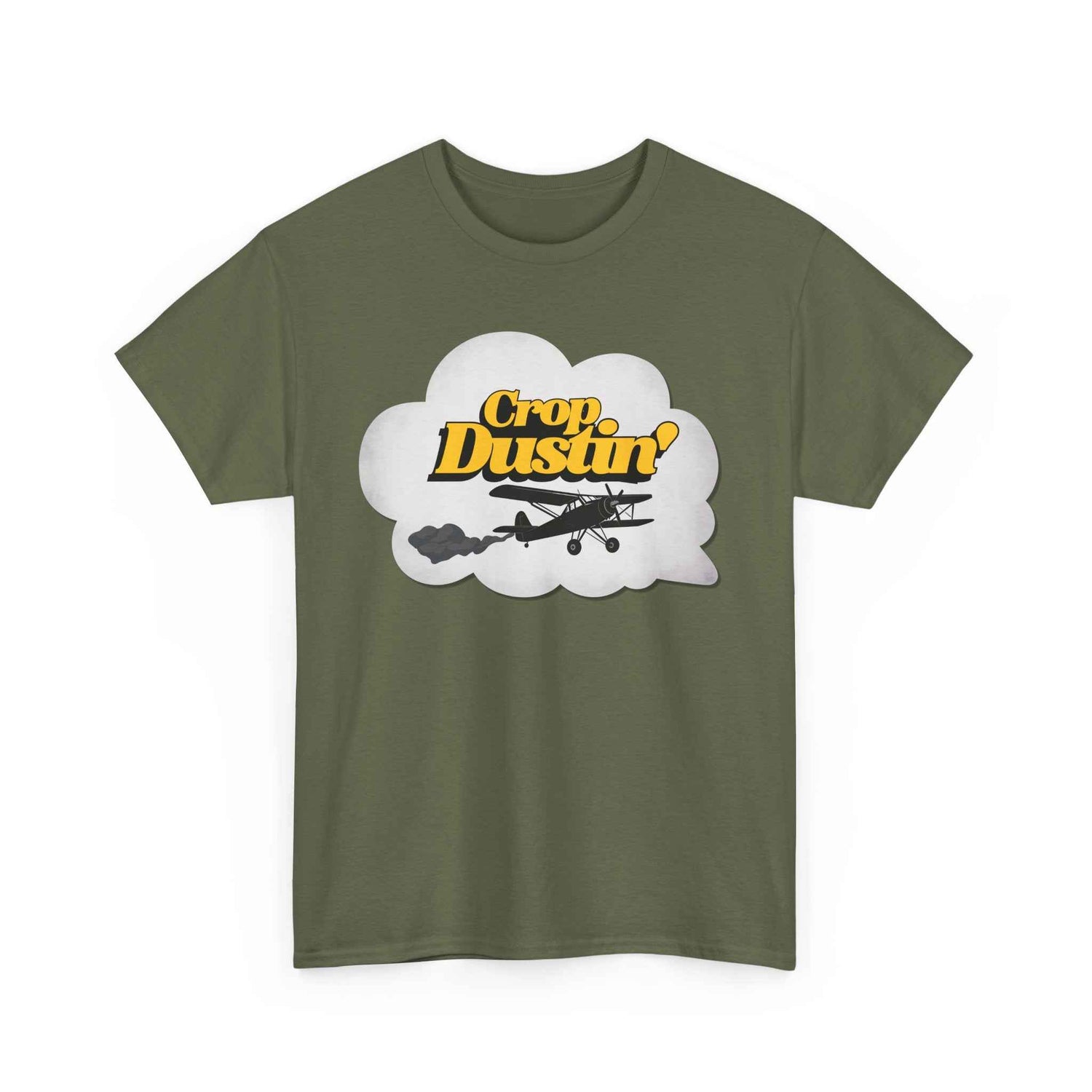 Crop Dusting Unisex Heavy Cotton Tee | Funny Graphic T-Shirt, Toilet Humor Fart Shirt