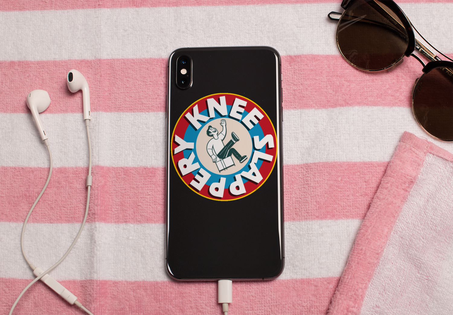 Kneeslappery Logo Kiss-Cut Stickers for Laptop, Water Bottle, Fun Gifts