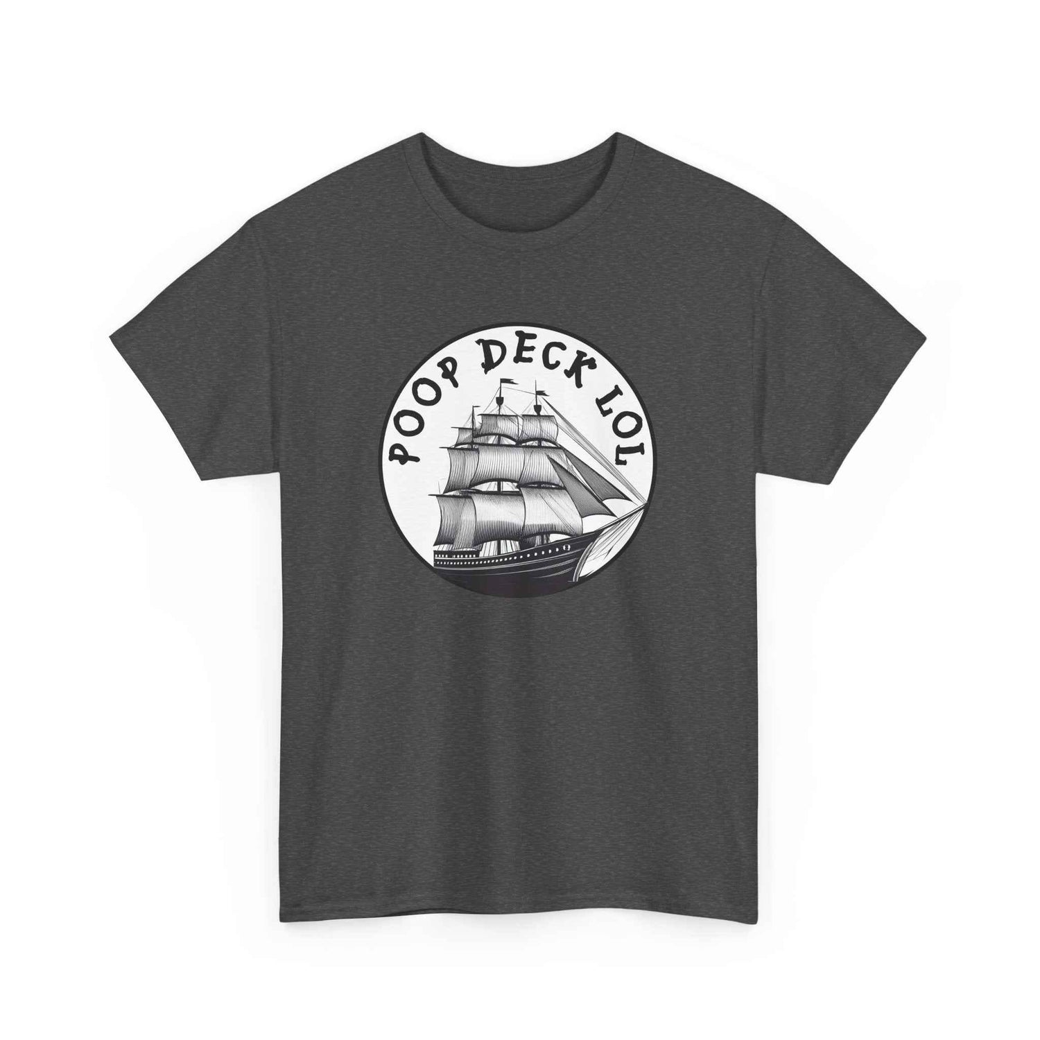 Poop Deck LOL Funny Pirate Ship T-Shirt | Nautical Bathroom Humor Tee